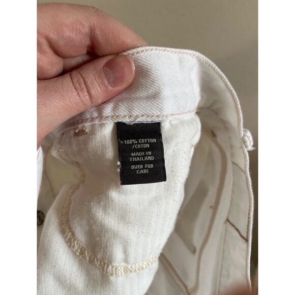 Abercrombie & Fitch Womens Y2K White Denim Low Cut Shorts Size 2 - Picture 4 of 10